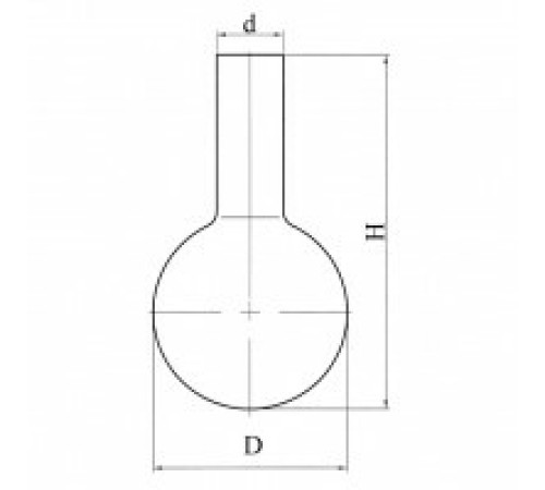 Колба круглодонная с цилиндрической горловиной К-2-100-22