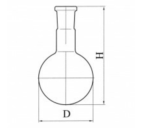 Колба круглодонная со шлифом К-1-500-29/32, ТС