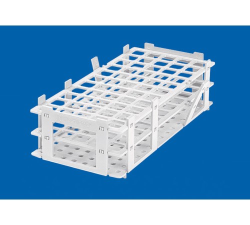 Штатив для пробирок VITLAB универсальный, для пробирок диаметром до 18 мм, белый, PP