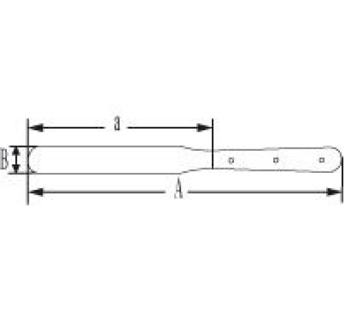 Шпатель Bochem с деревянной ручкой, длина 165 мм, ширина 14 мм, нержавеющая сталь