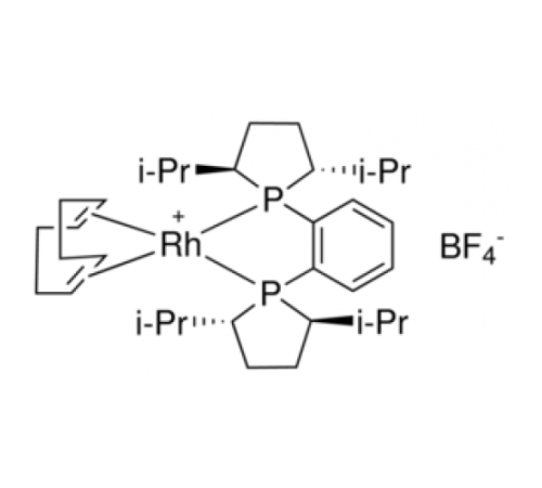 1,2-бис((2R,5R)-2,5-диизопропилфосфоlano)бензол(циклооктадиен)родия(I) тетрафторборат, 97%, Acros Organics, 250мг